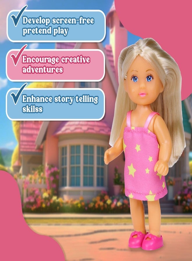 ويمبلي مجموعة عربة إيفي | إيفي المتألقة المرصعة بالنجوم | دمية إيفي الرائعة | مجموعة لعب تمثيلي مبهجة | مجموعة جذابة وسهلة الحمل | مجموعة دمى مثالية للفتيات (إيفي المتألقة الأنيقة) - Image 5